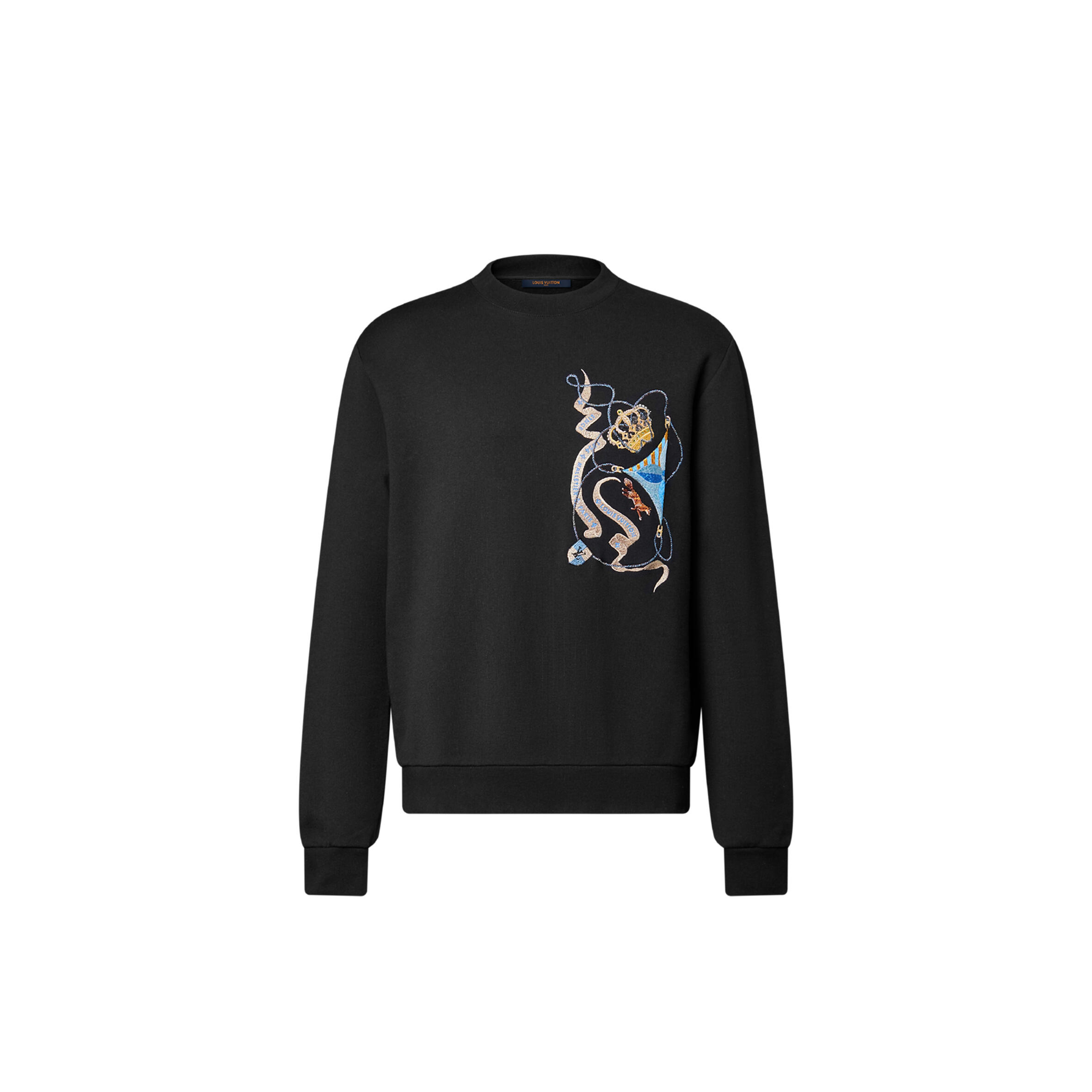 LOUIS VUITTON EMBROIDERED LONG-SLEEVED SWEATSHIRT 1AJCCW